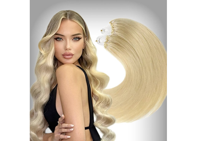 Extensii Microring Russian Hair #22 Blond Luminos